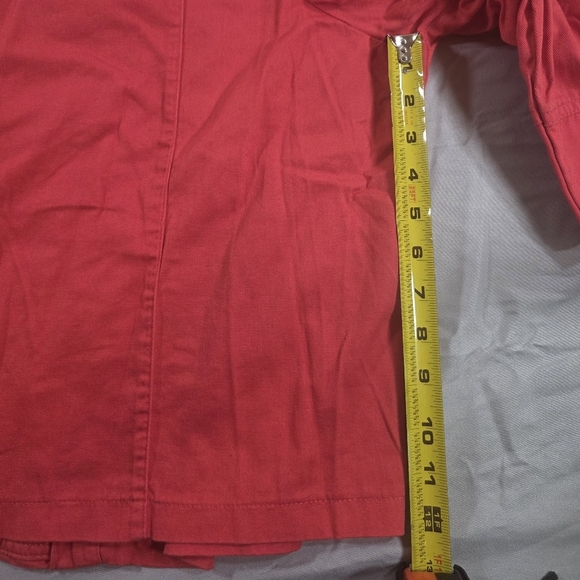 Jane Ashley Coral Cotton Button-Up Women's Jacket - Picture 6 of 6